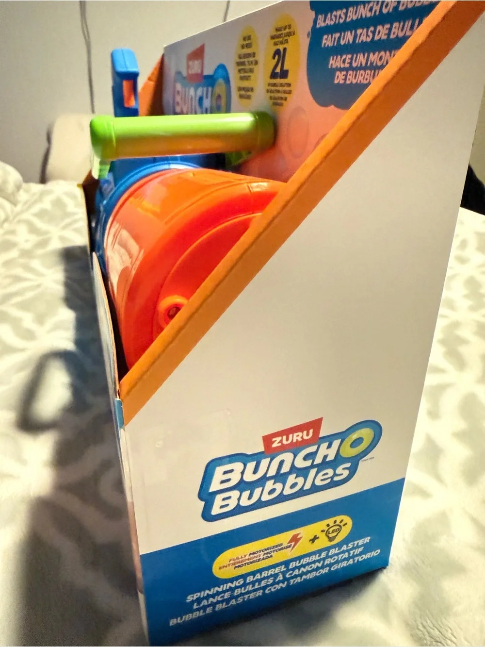 Zuru Bunch O Bubbles Spinning Barrel Motorized Bubble Blaster with LED - New
